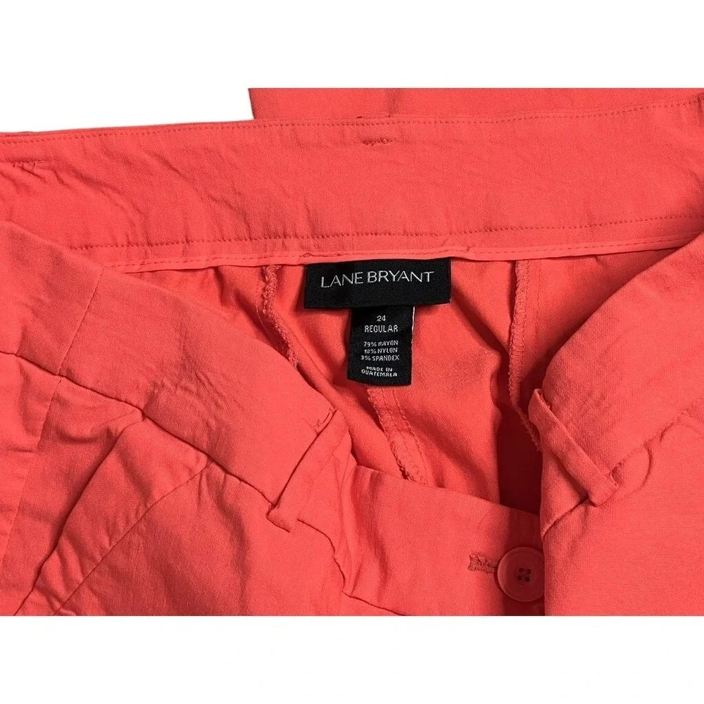 Lane Bryant Coral Ashley Stretch Bootcut Leg Pants Slacks sz‎ 24W Cottagecore